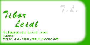 tibor leidl business card